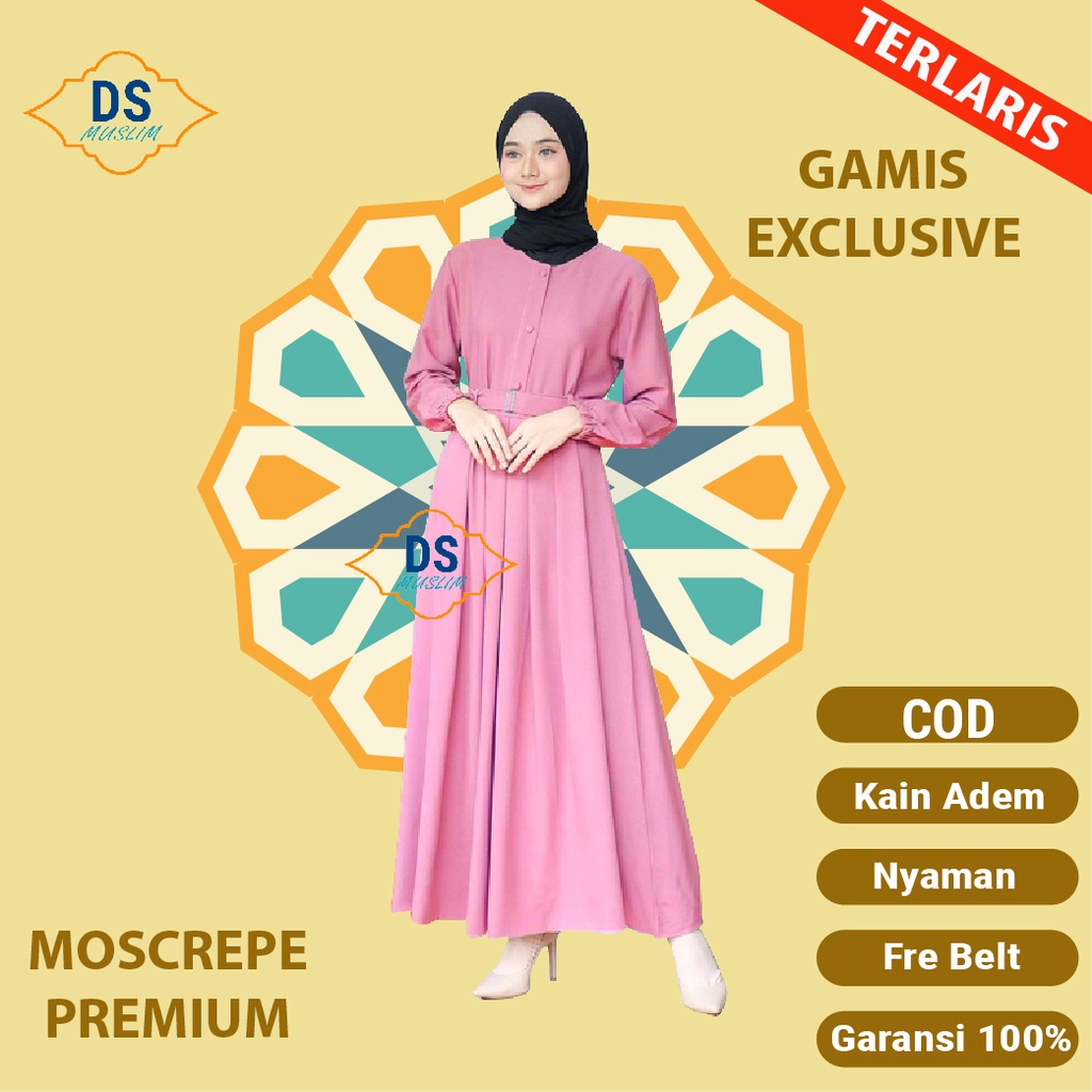 GAMIS RAYON VISCOSE PREMIUM BUSUI LD 100-110 PJ 130 TERBEST SELLER / AZRAF DRESS PREMIUM MAXY DRESS