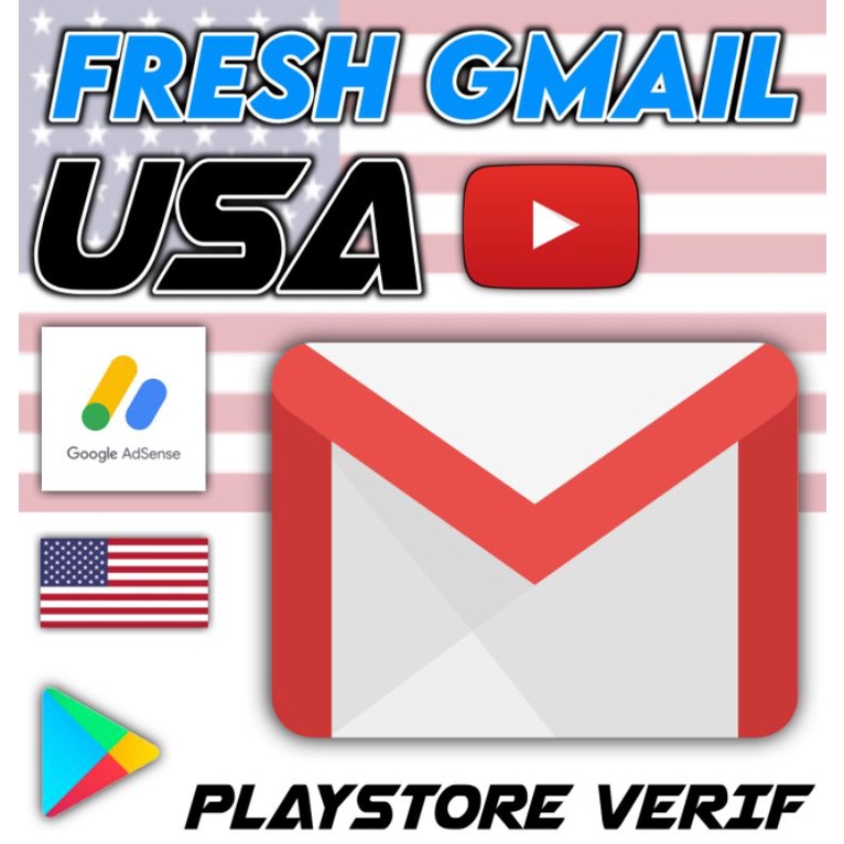 FRESH GMAIL USA NON PVA TERMURAH PLAYSTORE VERIF