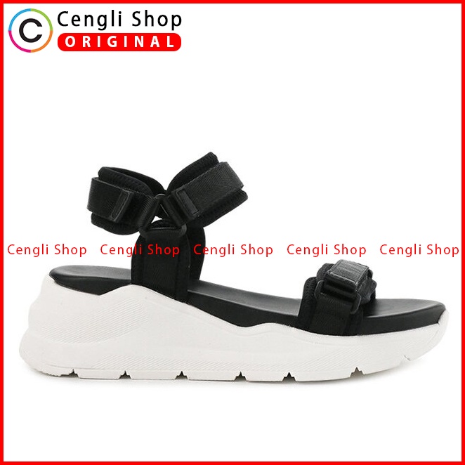 SANDAL WEDGES WANITA HUSH PUPPIES ORIGINAL SLINGBACK CASUAL BLACK HW63