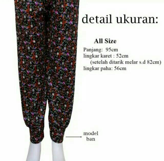Celana Panjang Santai Harian Ban Motif / Celamis Aladin Ban Motif Size Standar &amp; Jumbo