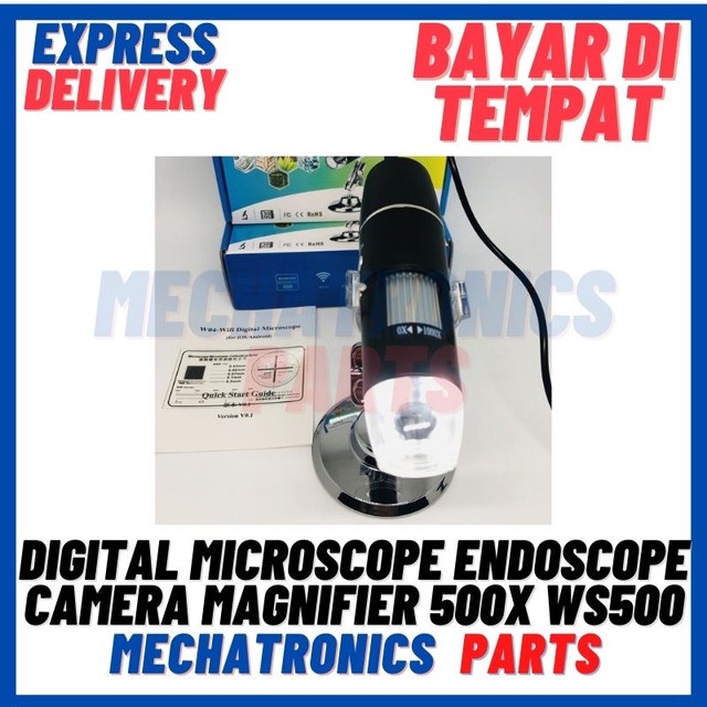 [CAM-9001] DIGITAL MICROSCOPE ENDOSCOPE CAMERA MAGNIFIER 500X WS500 BLACK HITAM