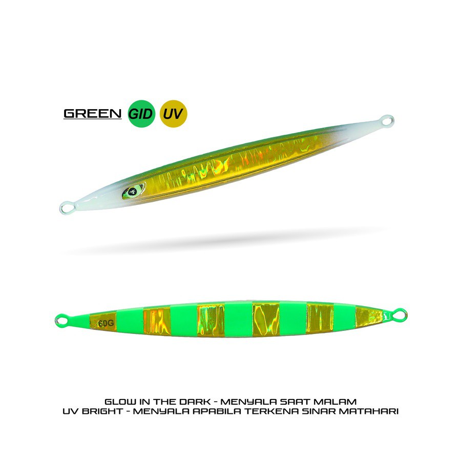 Metal Jig 60 Gram - Model copy Ocea Pebble Stick