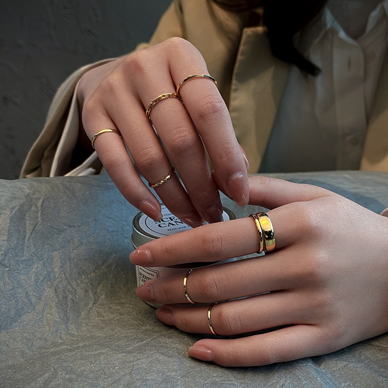 Seven Piece Cincin Gaya Vintage Harajuku Untuk Aksesoris