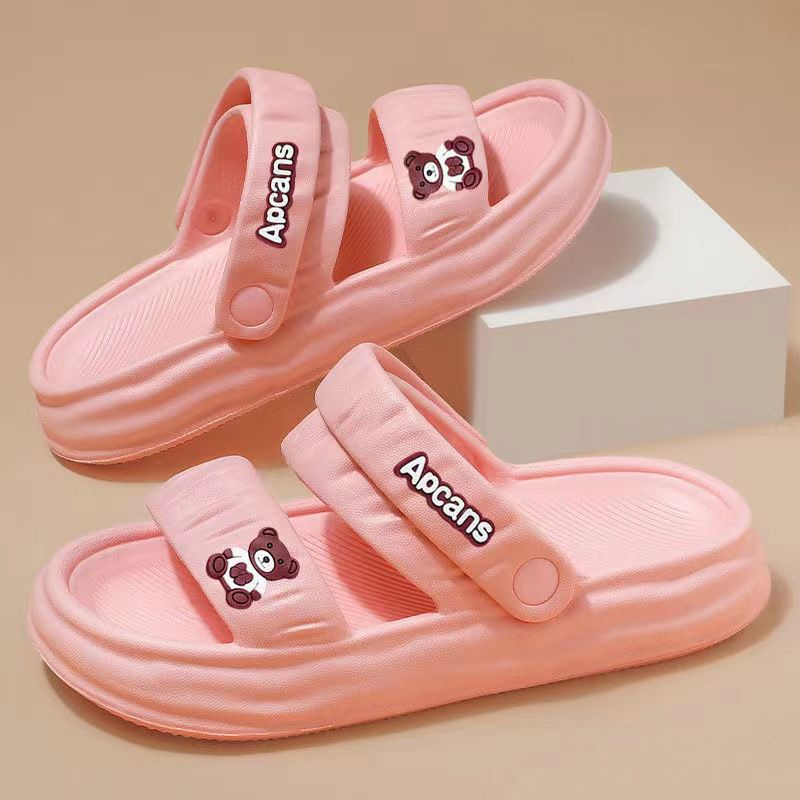 Sandal Jisso Apcans Bear Casual Tali Slip On Wanita Import High Quality S2