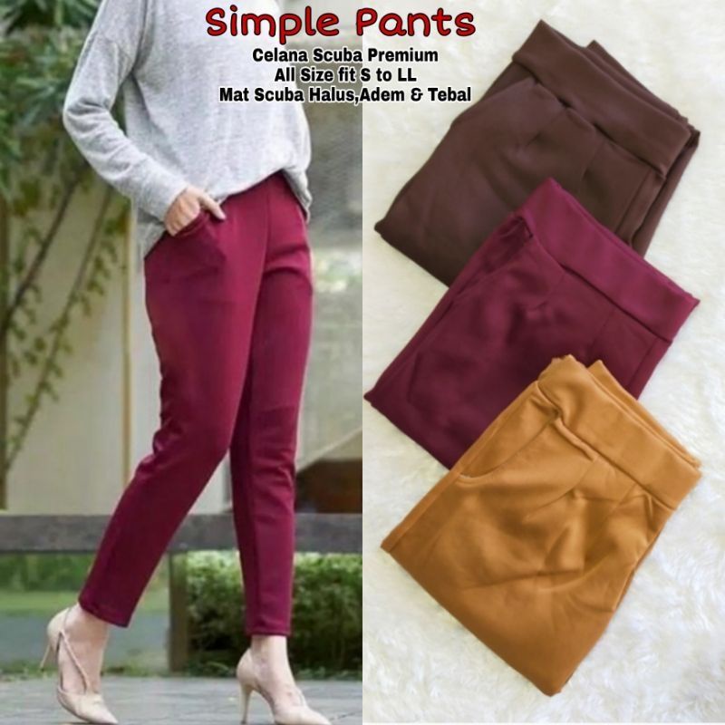 ☄️COD☄️Celana Wanita Premium / Celana Kotak Wanita