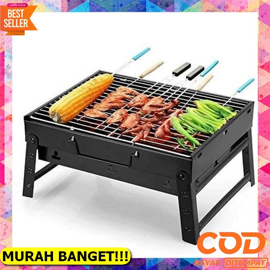 Kochi Multi Grill Pan Alat Pemanggang Bakar Sate Ayam Bbq Bagus Teflon - Multi Grill Pan Panggangan 
