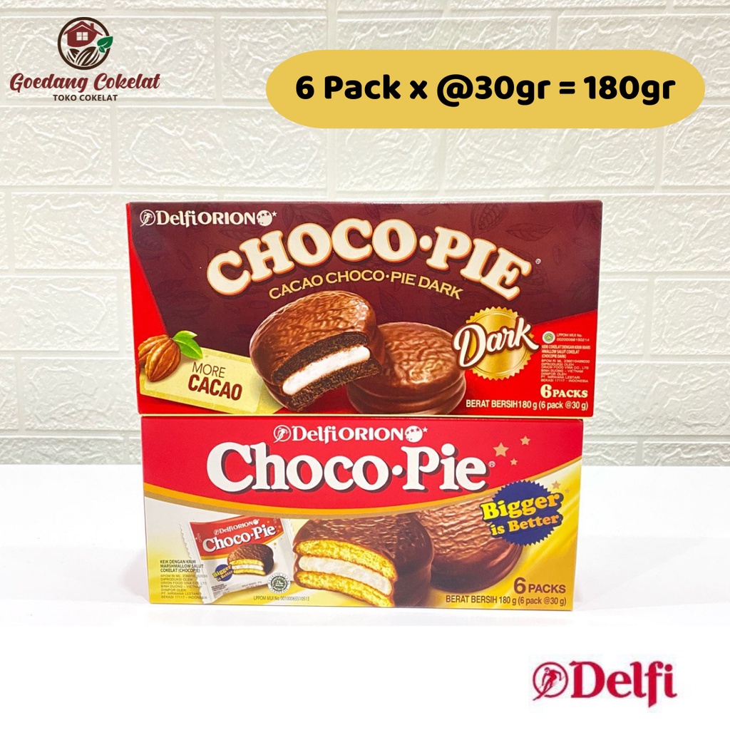 

Delfi Orion Choco Pie Cacao Chocopie Dark 180 gr (6 x 30gr)