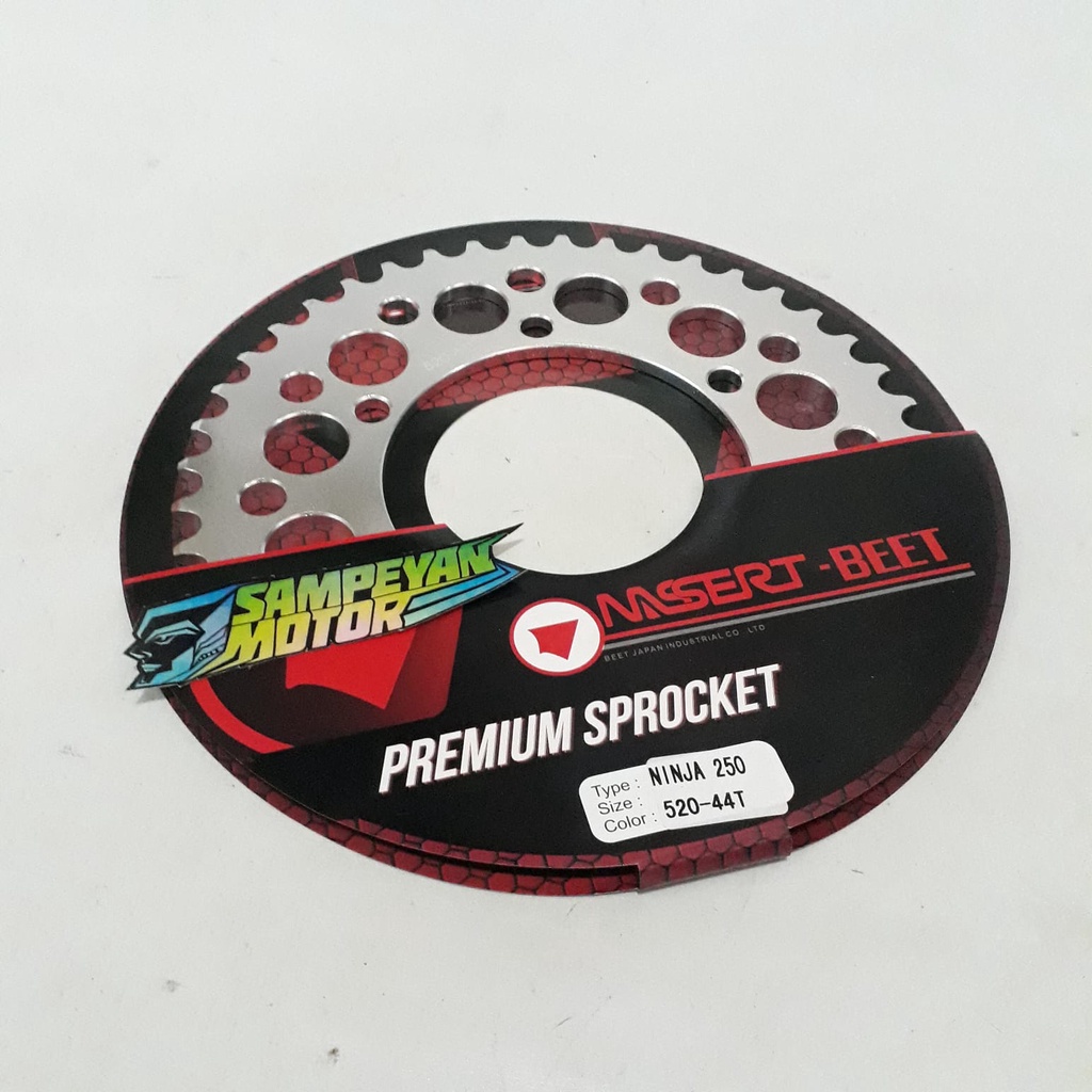 Gir Gear Ger Belakang Kawasaki Ninja 250 Silver Nassert-Beet 520 - 44