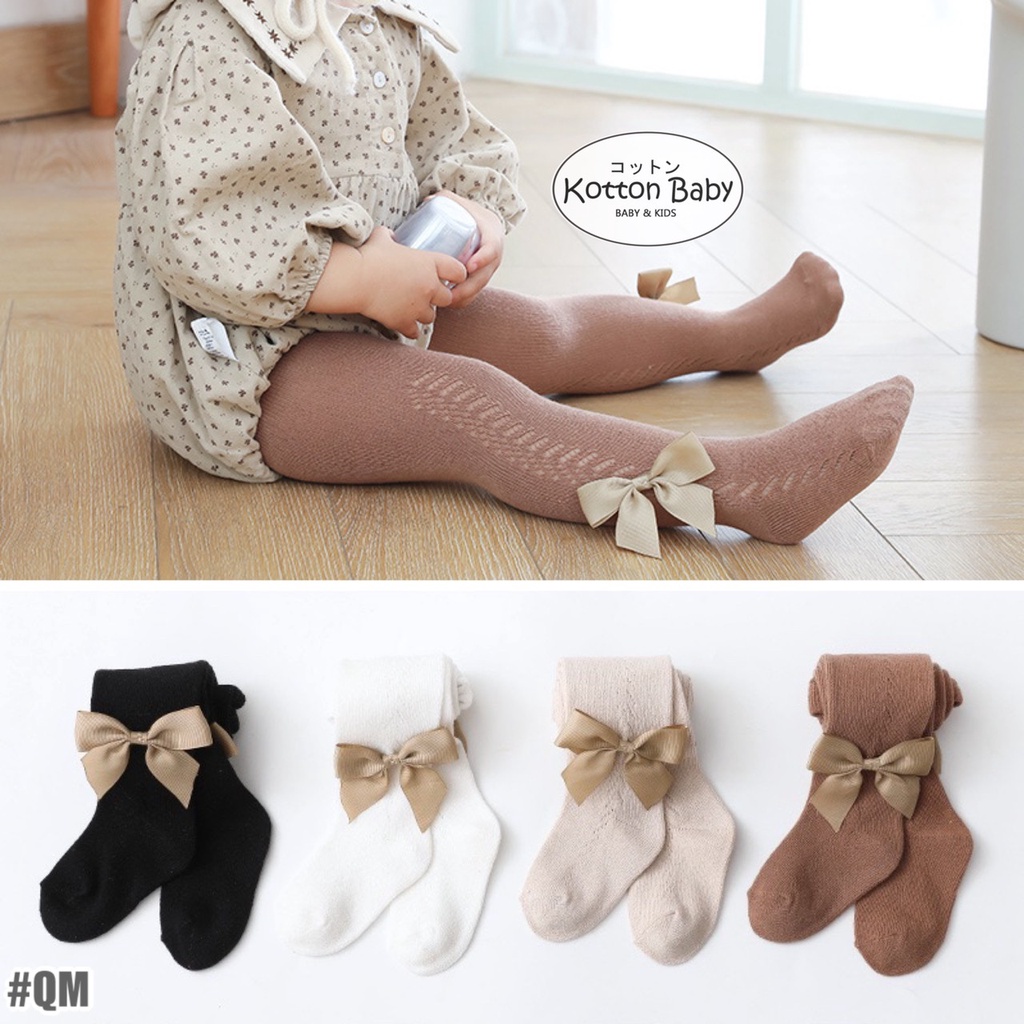 0-4thn | LEGGING STOCKING RIBBON BAYI ANAK / CELANA ANAK PEREMPUAN SOFT IMPOR Catalog QN QM