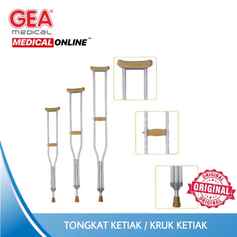 TONGKAT KETIAK GEA /  CRUTCH UNDERARM KRUK GEA MEDICAL ONLINE MEDICALONLINE