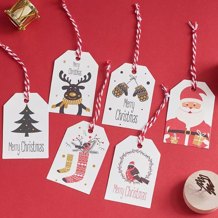 

Label Kartu Mini Ucapan Natal Hang Tag Christmas Gift