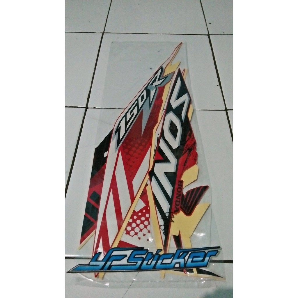 Stiker striping sticker honda sonic 150R 2015-2016 merah