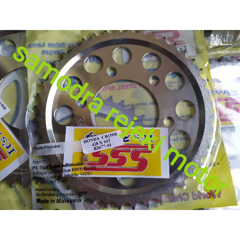 gir gear sprocket belakang SSS new cbr 150 r hole 6 428 x  43 44-1