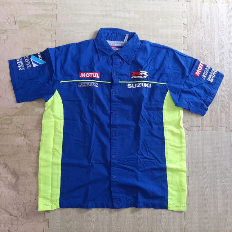 Suzuki Ecstar MotoGP Team Pit Shirt 2015 Official Merchandise Kemeja
