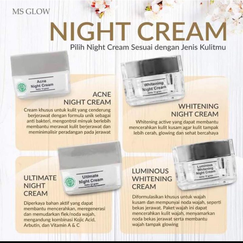Night Cream Ms Glow/Ms Glow Night Cream