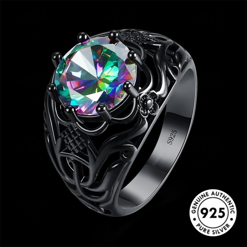 Cincin S925 Silver Model Hollow Aksen Berlian