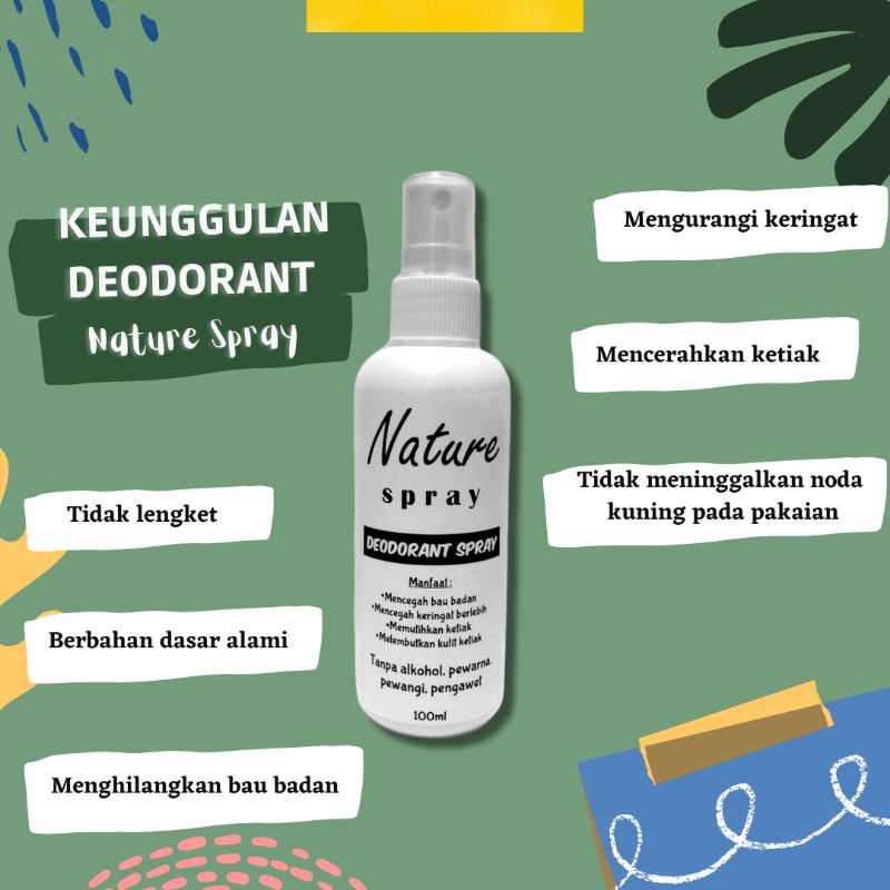 Deodorant Batu Tawas Spray Cair Alami Natural Non Alkohol Alcohol 100 ml