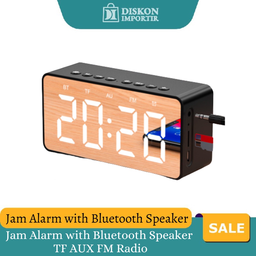 AEC Lewinner Jam Alarm with Bluetooth Speaker TF AUX FM Radio - BT506F