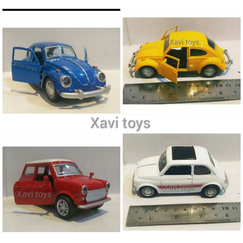 Miniatur MOBIL VW KODOK DAN MINI COOPER JUAL PER SET