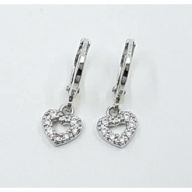 Anting Wanita / Anak Model Hati Zirconia Silver Xuping