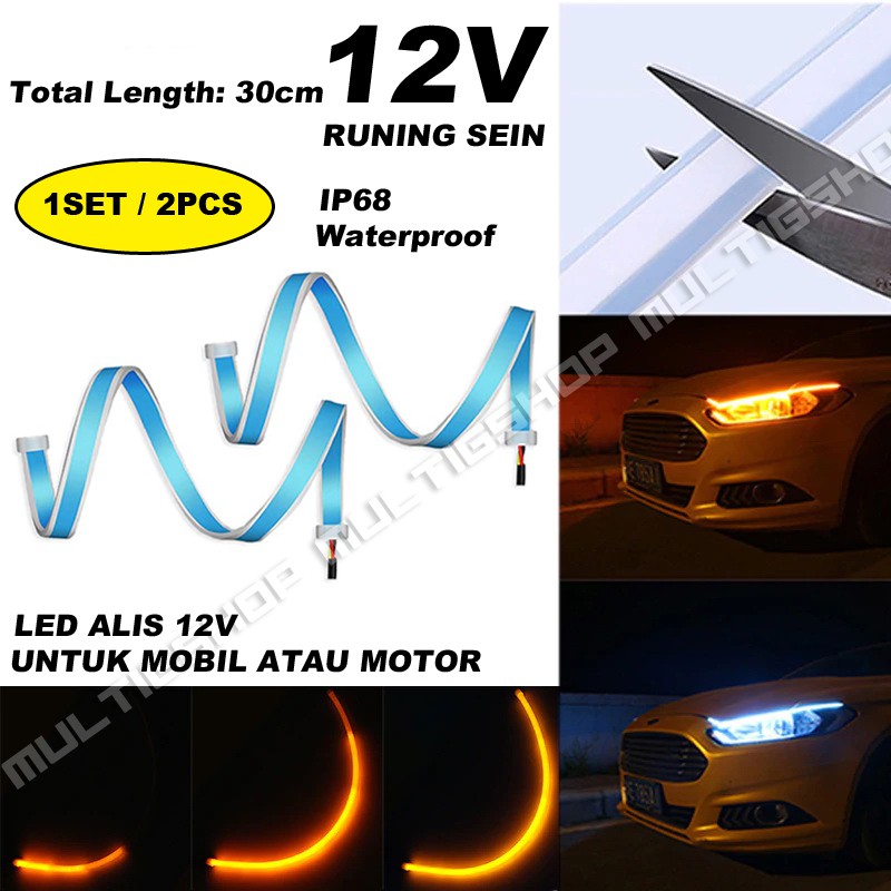 1set Led Alis 12v 30cm DRL Sein Running