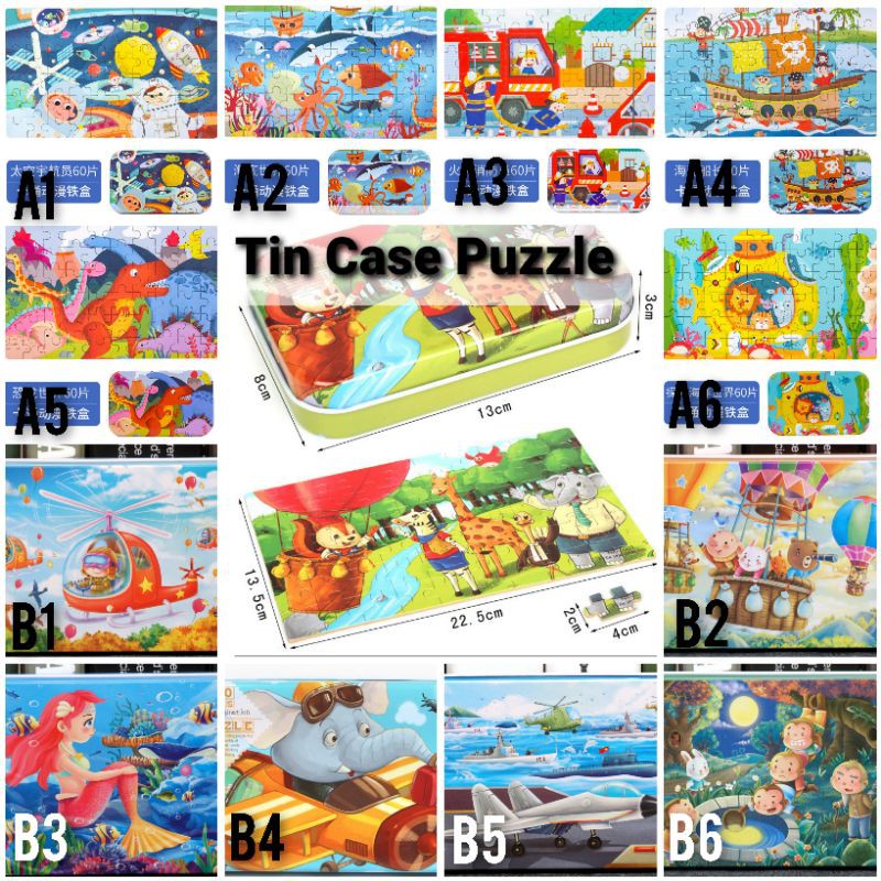 Tin Case Puzzle/ Puzzle Mainan Edukasi Anak