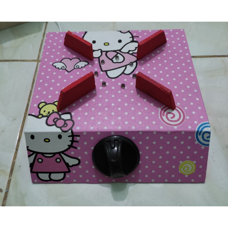 Mainan anak kompor gas led knob putar