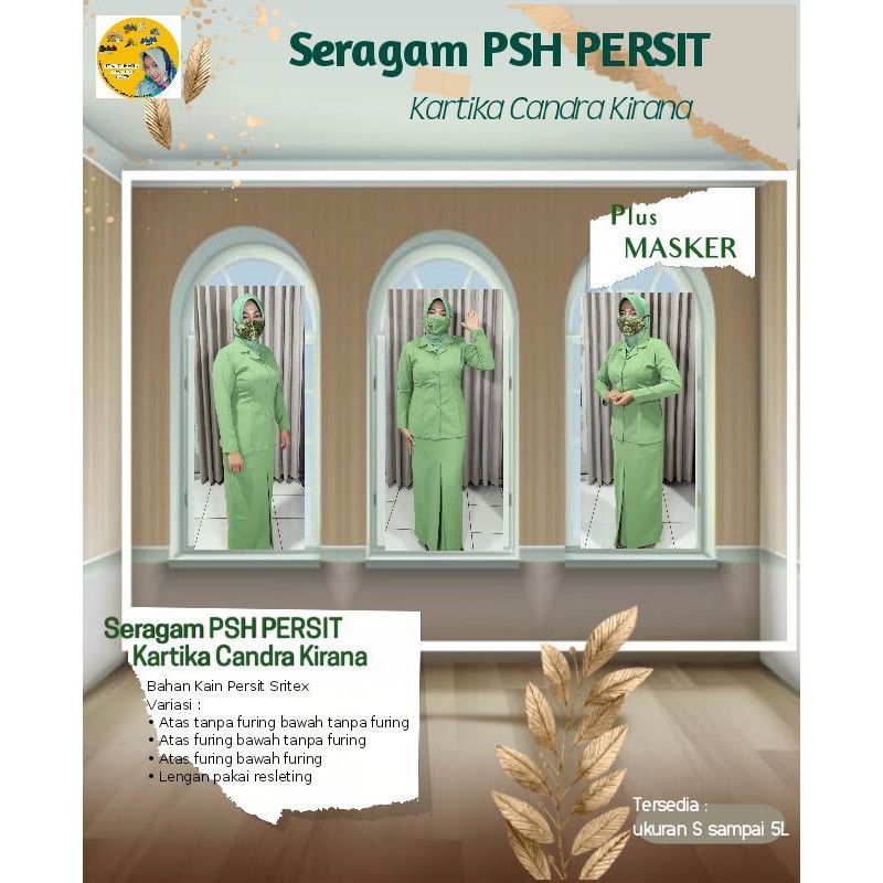 Seragam PSH Persit Kartika Candra Kirana Kain Sritex FREE MASKER jahitan halus dan rapi harga termurah