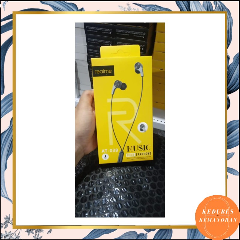 Earphone / Headset / Handsfree Realme Stereo Music AT-38 Super bass [KK]