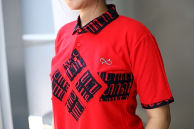 Loyal Kaos Polo Batik Merah Modern Wanita M L XL XXL