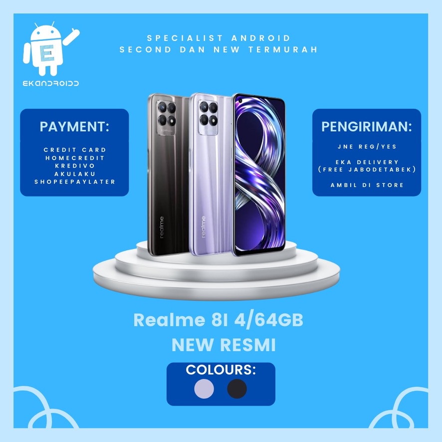 REALME 8I 4/64GB NEW RESMI
