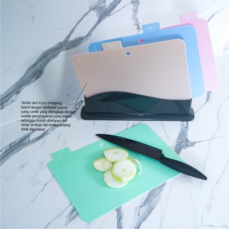 Talenan Sehat Debm Chopping Board 4 in 1 higienis Cypruz original