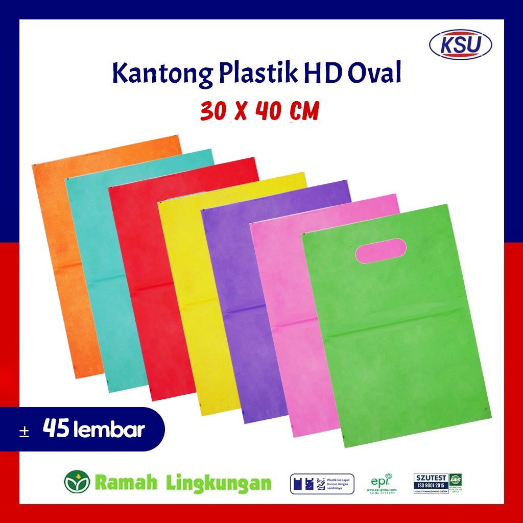 [30] Kantong Hd Oval polos uk 30/Kantong plastik warna/kantong plastik aksesoris