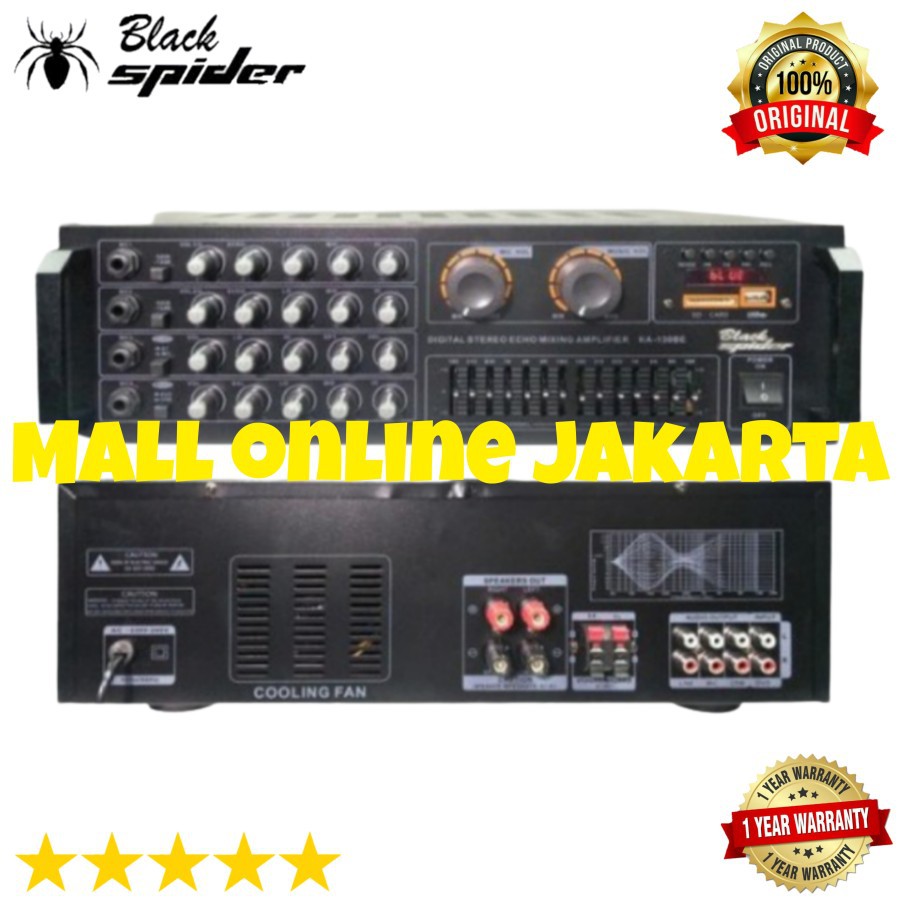 Power ampli blackspider original amplifier karaoke sound system 4 ch