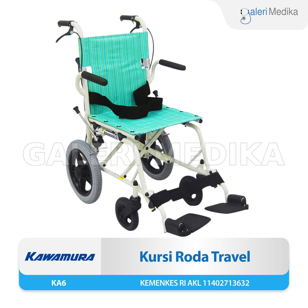 Kursi Roda Travel Jepang Kawamura KA6 - FREE Tas Jinjing Kursi Roda
