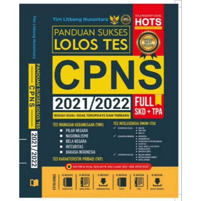 BUKU PANDUAN SUKSES LOLOS TES CPNS 2021/2022  FULL SKD+TPA BEST SELLER