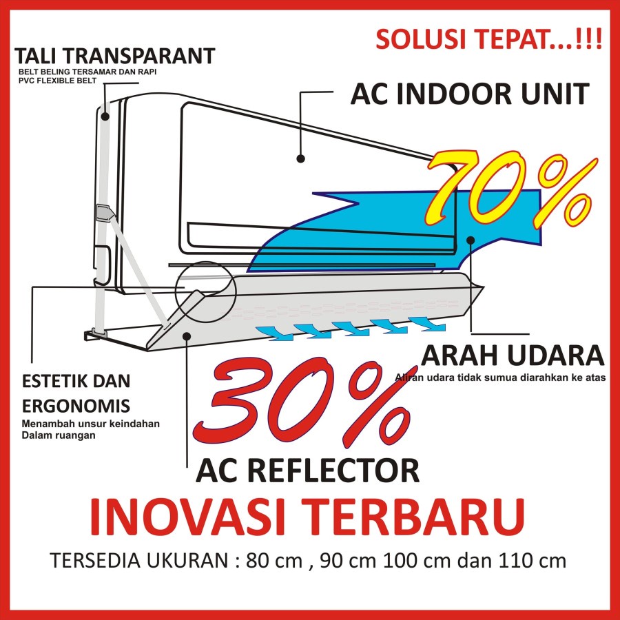 ACRYLIC AC / TALANG AC / REFLECTOR AC 90 CM 3/4 - 1 PK
