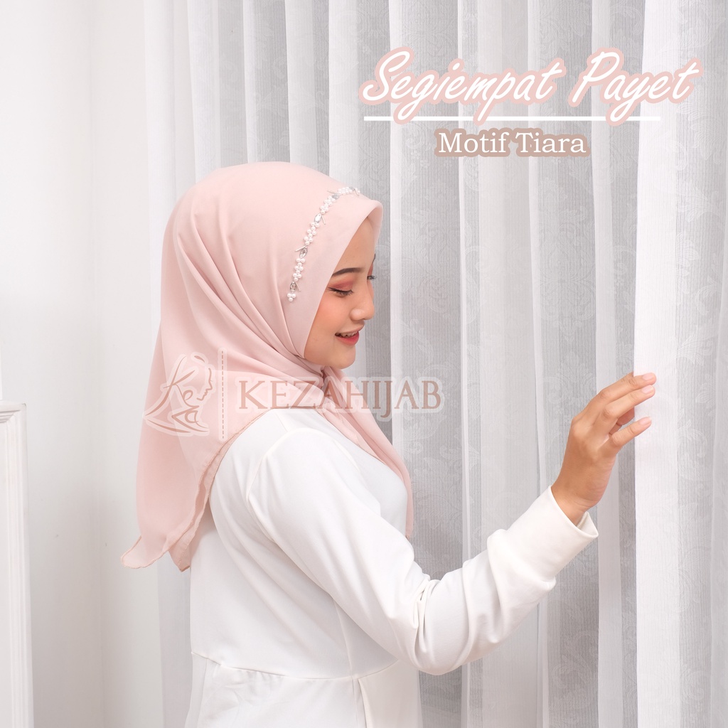 Keza - Segiempat Payet Motif Dara &amp; Tiara /Hijab Payet Motif Dara &amp; Tiara/Hijab Segiempat Payet Payet 50++ WARNA Part 2