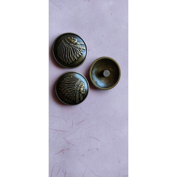 concho button leather 35 mm