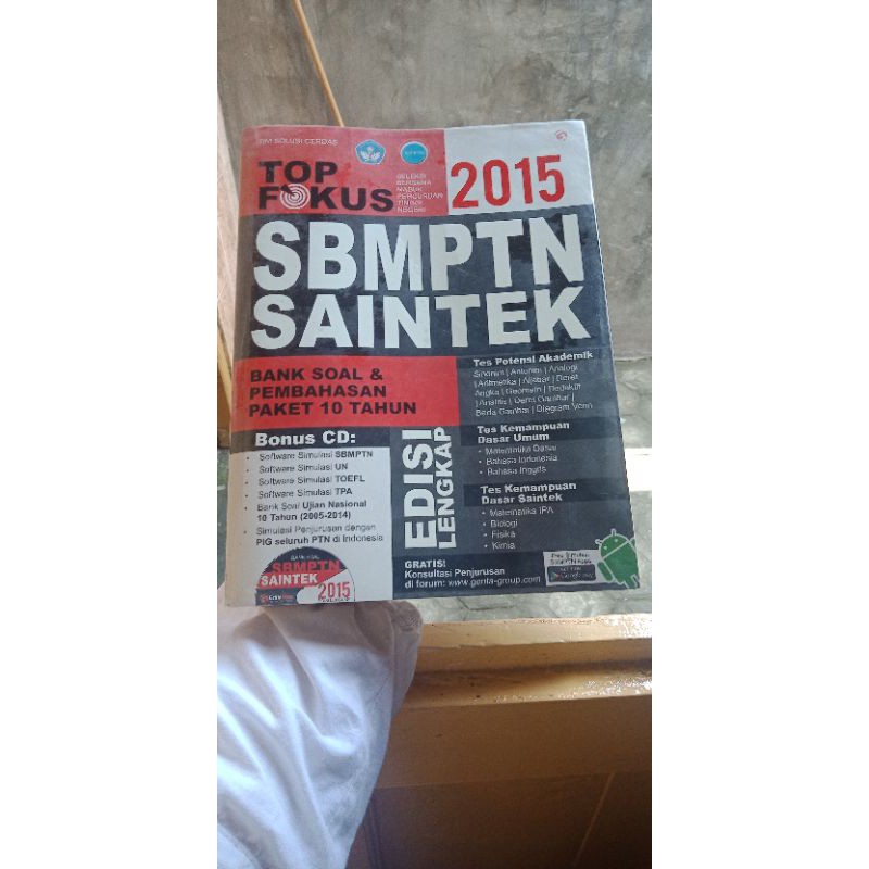 BUKU LATIHAN SOAL SBMPTN/ BUKU SBMPTN SAINTEK/ SBMPTN SAINTEK/BANK SOAL SAINTEK/ BANK SOAL SBMPTN