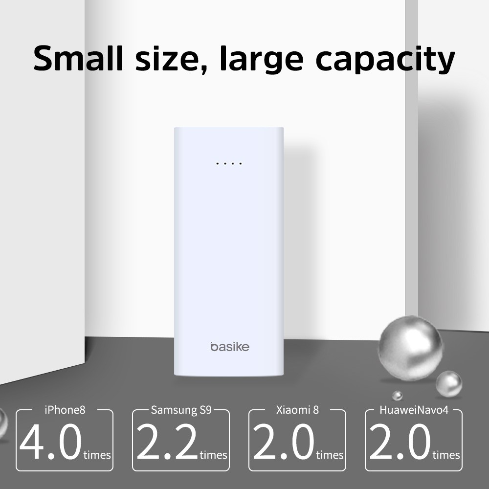 PowerBank Fast Charging Murah Mini Power Bank Dual USB LED 10000 mAh Iphone Xiaomi Samsung BASIKE