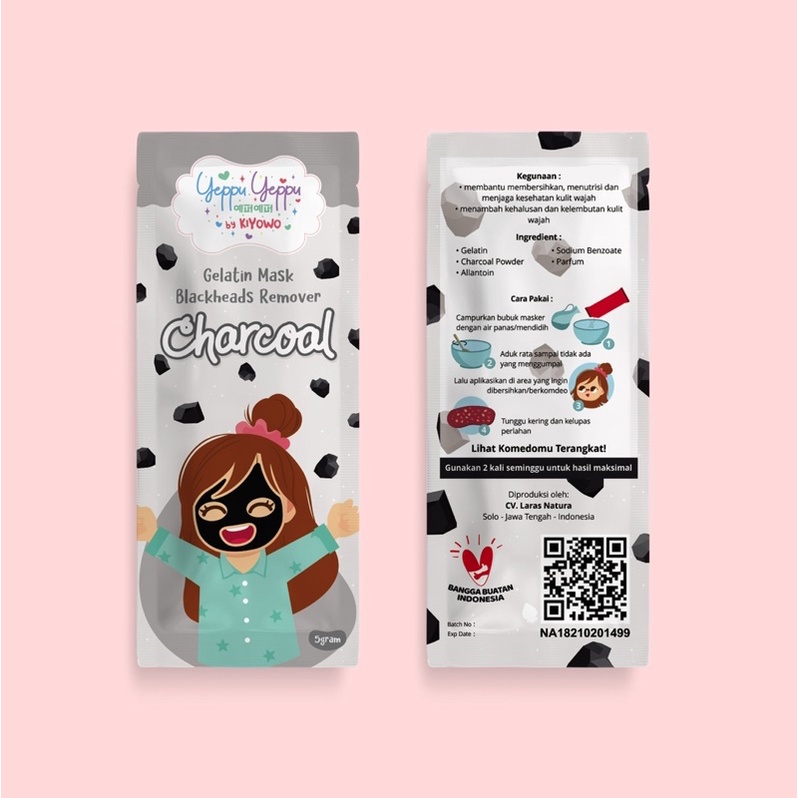 GELATIN MASK YEPPU-YEPPU BY KIYOWO MASKER KOMEDO BPOM HALAL