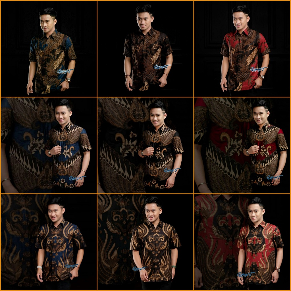 Kemeja Batik Pria Lengan Pendek size M L XL Batik Pria Lengan Pendek Terbaru Berkualitas