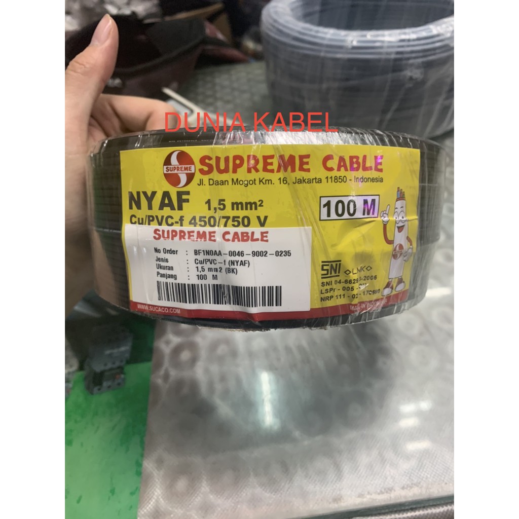 Kabel NYAF AF Supreme 1.5mm 1,5 mm 1x1,5 1.5 1,5 @100 meter