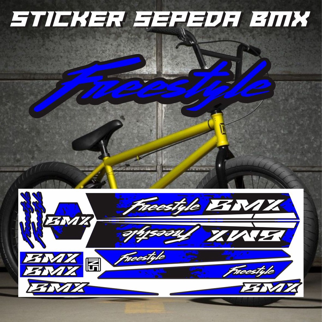 VARIASI STICKER SEPEDA BMX VARIASI / VARIASI DECAL STICKER SEPEDA BMX / BMX FREESTYLE 01 BIRU