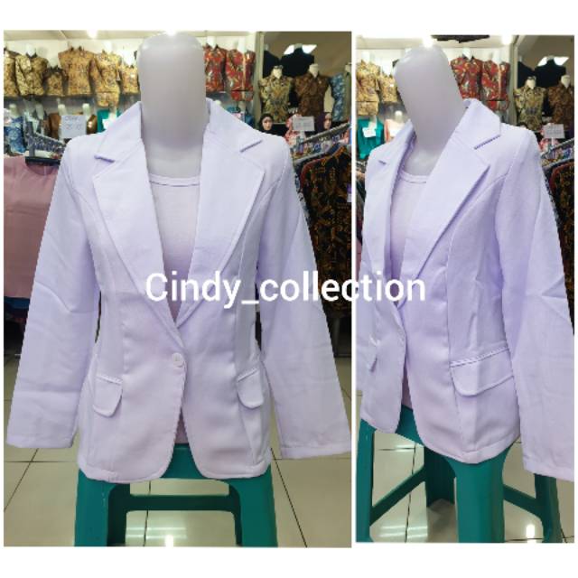 BLAZER WANITA PUTIH / BLAZER FORMAL / BLAZER WANITA / BLAZER KANTOR / JAS KANTOR KERJA BLAZER CEWEK