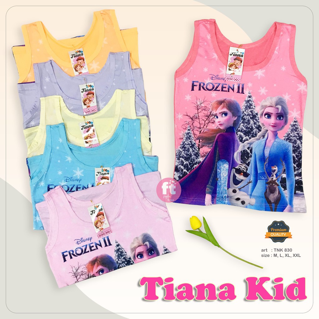 Tanktop Anak KARAKTER / Atasan Anak / Singlet Anak Karakter FROZEN Murah