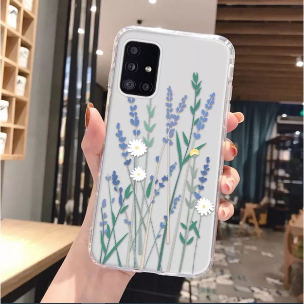 CASE LAVENDER FLOWER SAMSUNG A51 A32 4G A33 A53 A73 5G A52 A52S 4G 5G A72 A22 4G M32 4G M22 A22 5G C