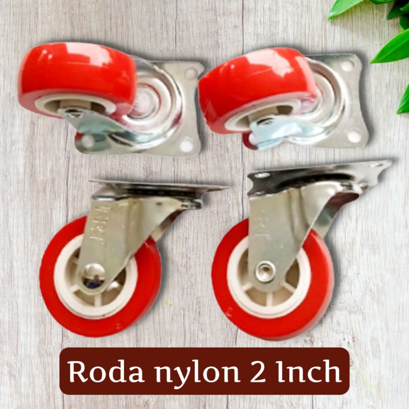Roda Caster Nylon / Roda Troli / Roda Etalase 2 Inch