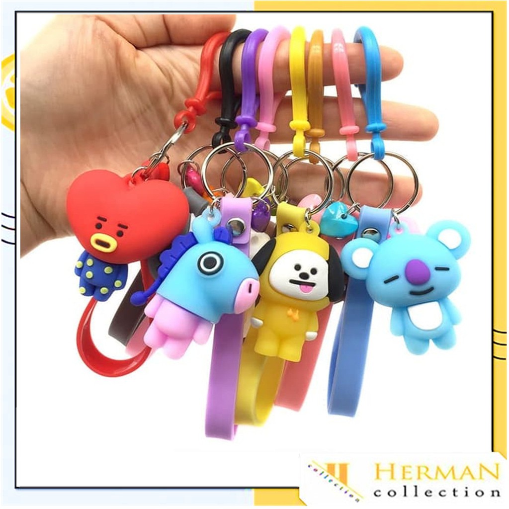 HC GANTUNGAN  KUNCI UKURAN BESAR CUTE BONEKA BT21  IMPORT 